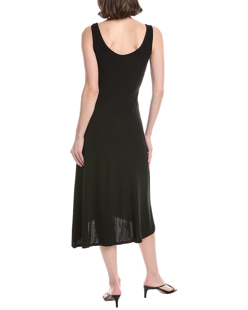 Enza Costa Matte Jersey Draped Knot Maxi Dress - Black