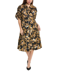 Crosby By Mollie Burch Whit Shirtdress Brown Multi Regular 0 (XS)