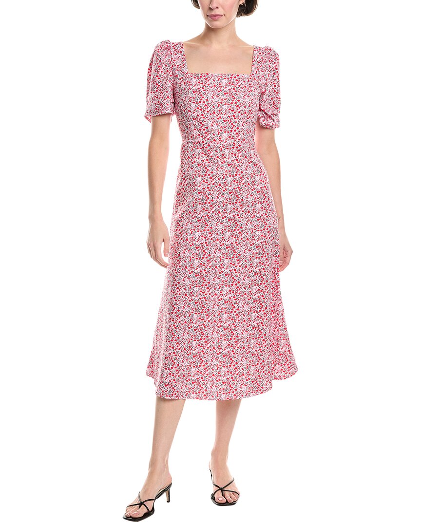 Madison Miles Midi Dress Red