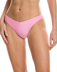 Frankies Bikinis Enzo Ribbed Bikini Bottom Regular 16 (XL) Pink