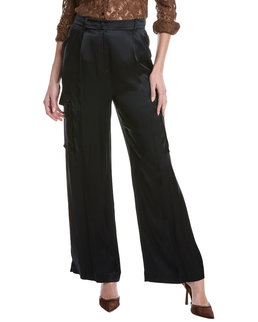 Marella Birillo Silk-Blend Trouser Blue