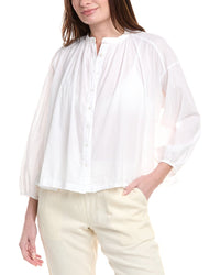 9Seed Button-Up Shirt Petite 6 (S) White