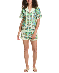 Beulah 2Pc Shirt & Short Set Regular 4 (S) Green