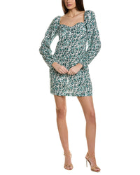 Boden Linen Mini Shift Dress Green