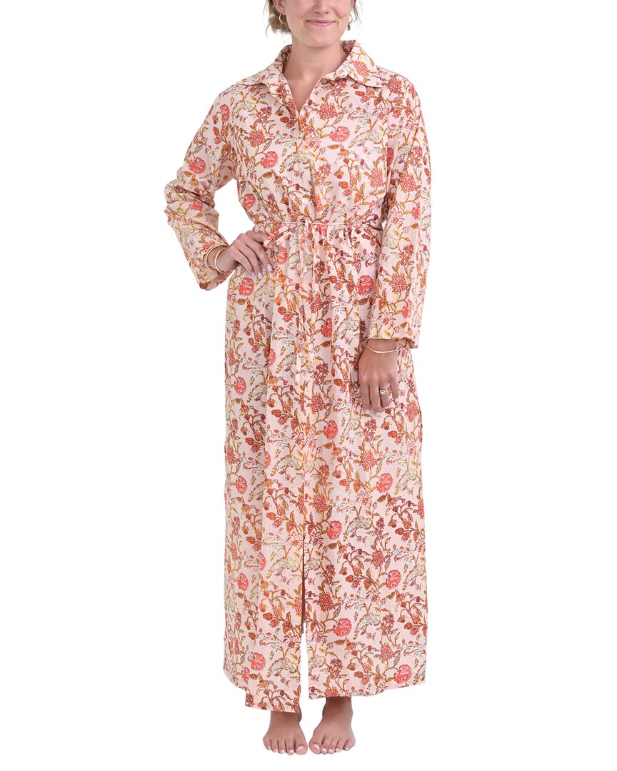 Pomegranate Button Down Maxi Dress