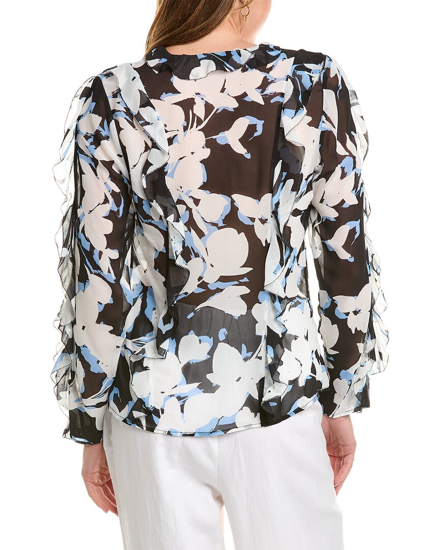 Nicholas Amira Bias Ruffle Silk Top