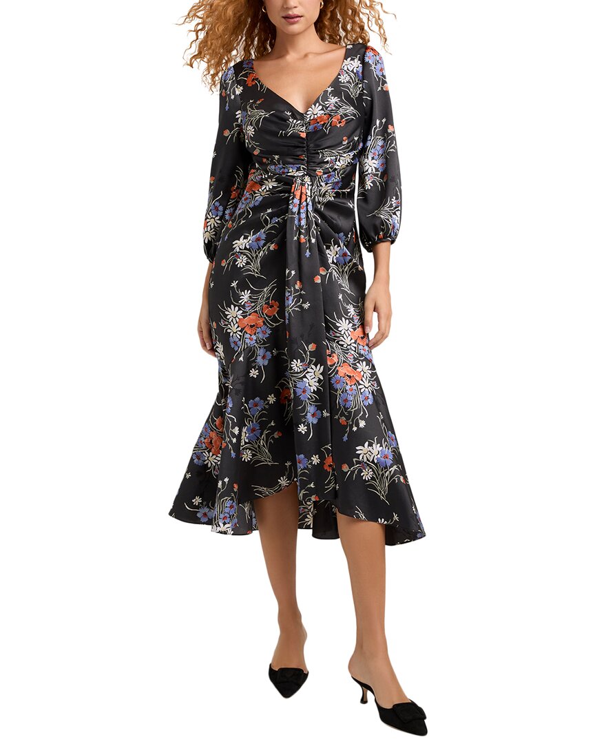 Cinq À Sept Three Quarter Sleeve Walker Dress Brown