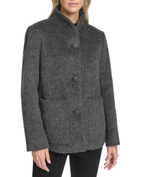 Andrew Marc Andrew Marc Piper Button Front Wool-Blend Jacket