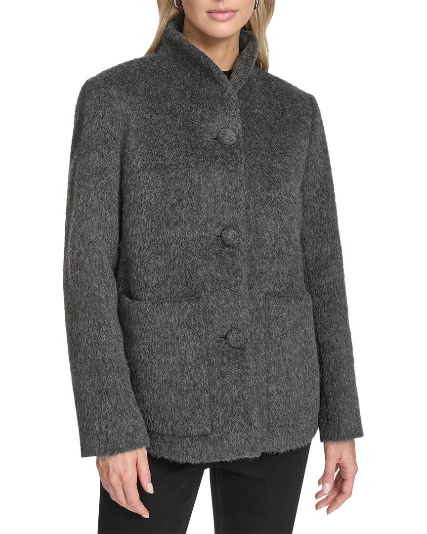 Andrew Marc Andrew Marc Piper Button Front Wool-Blend Jacket