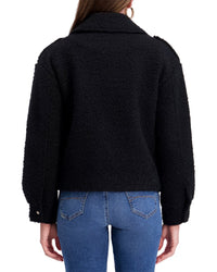 Kensie Boucle Wool Moto Jacket