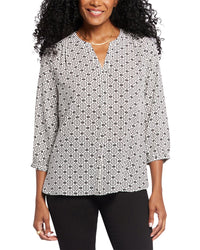 Nydj Pintuck Blouse Multi