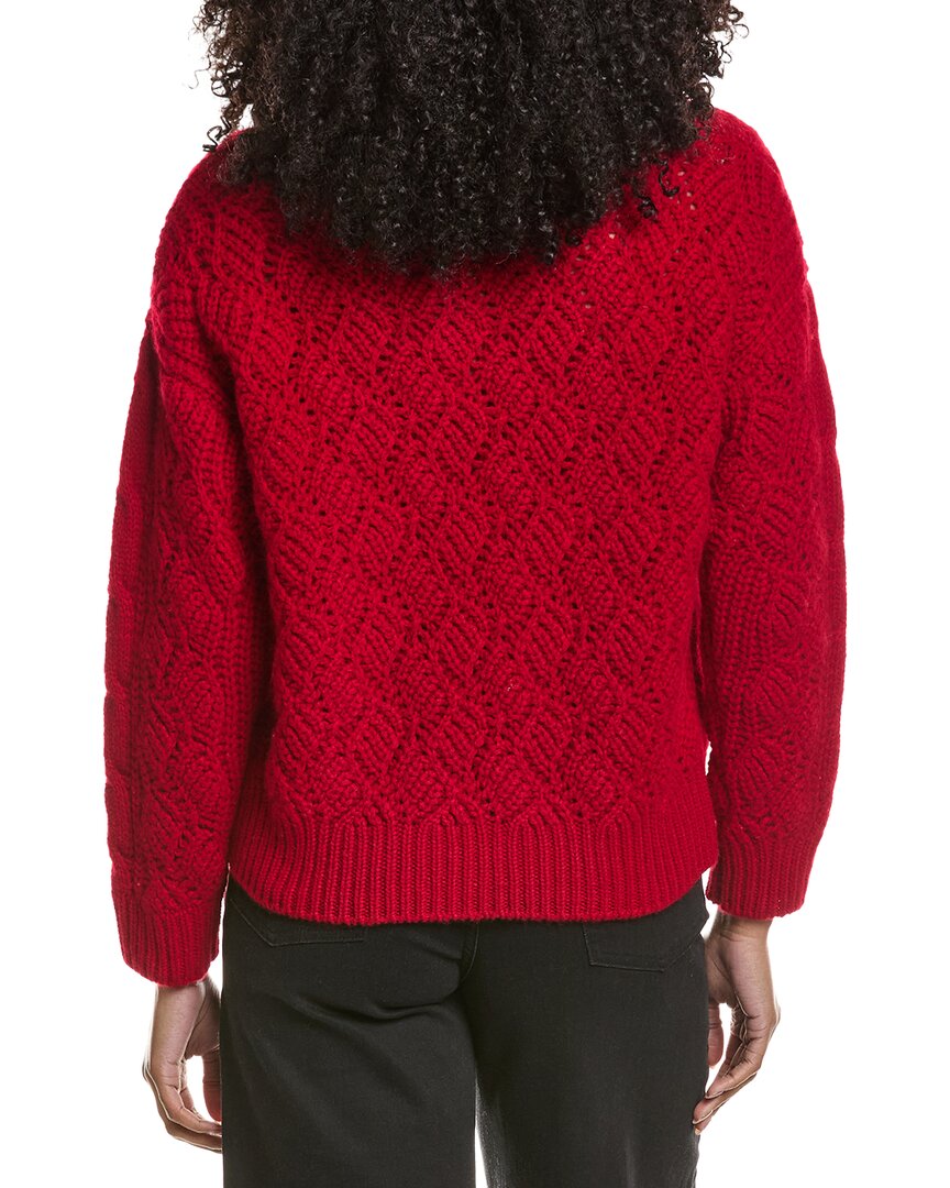 Elie Tahari Novelty Stitch Cashmere Sweater