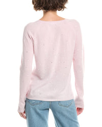 Incashmere Pearl Stud & Rhinestone Wool & Cashmere-Blend Sweater