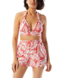 Coco Contours Athena Draped Halter Top Pink 8