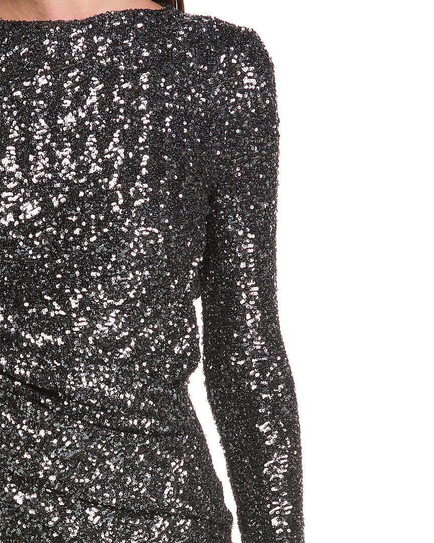michael kors beaded dress Black and silver beaded long sleeve dress Michael