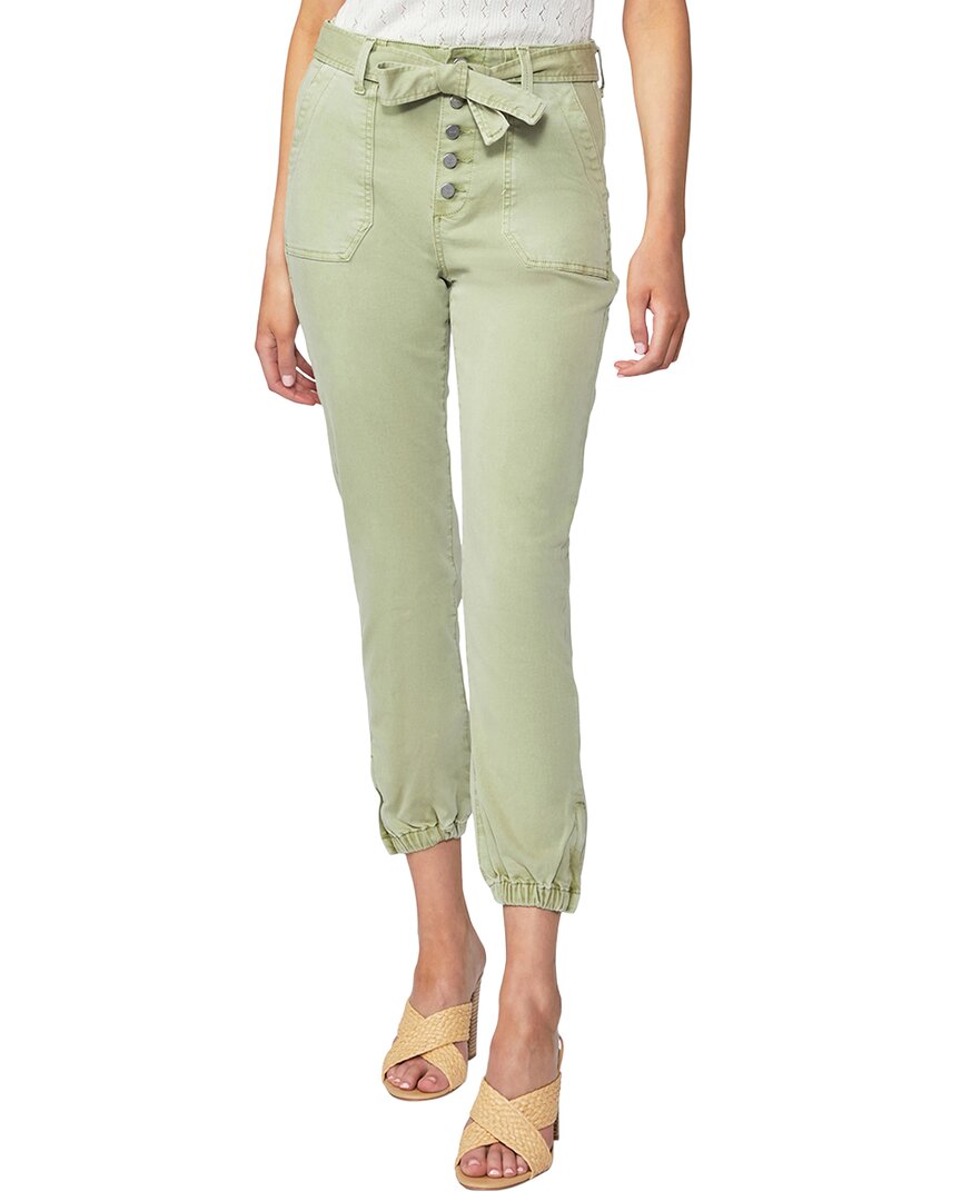 Paige High Rise Mayslie Self Tie Vintage Light Pistachio Straight Ankle Jean 23" Waist Green