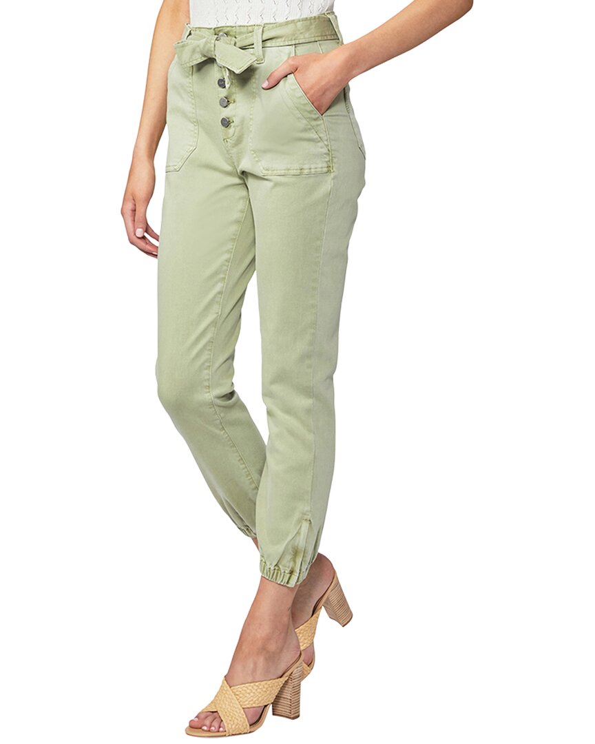 Paige High Rise Mayslie Self Tie Vintage Light Pistachio Straight Ankle Jean