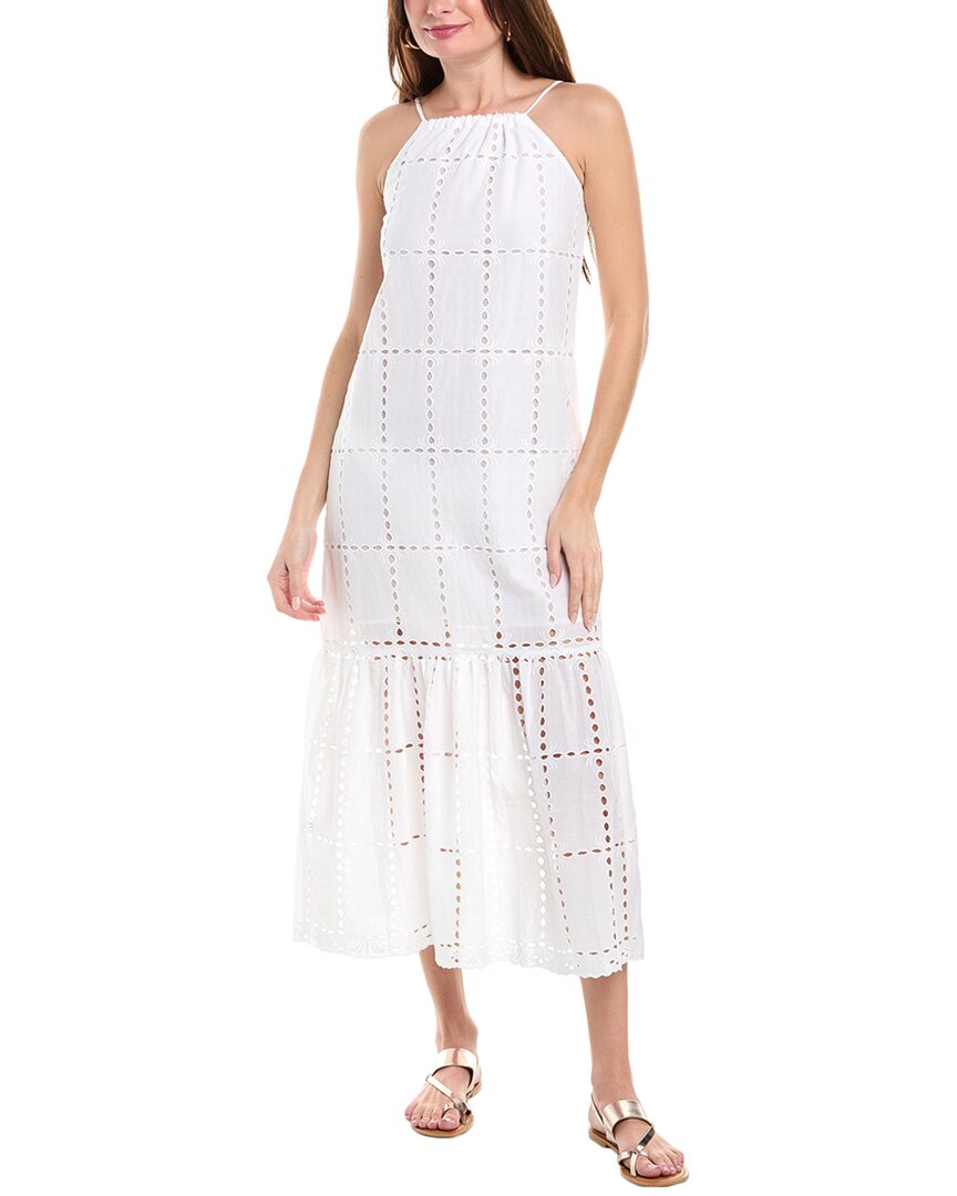 Pq Swim Eyelet Maxi Dress White