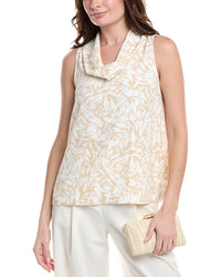 Vince Camuto Cowl Neck Blouse Beige