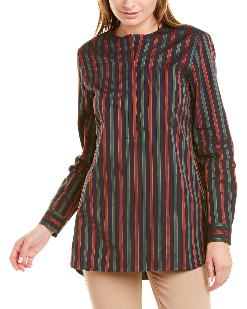 Lafayette 148 New York Prisha Blouse Blue Regular 0 (XS)
