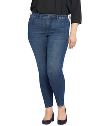 Nydj Plus Seamless High-Rise Ami Skinny Jean Blue 28" Waist