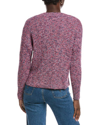 Cotton By Autumn Cashmere Marled Shaker V-Neck Sweater