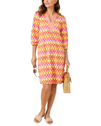 J.Mclaughlin Emer Midi Dress Regular 0 (XS) Red Orange