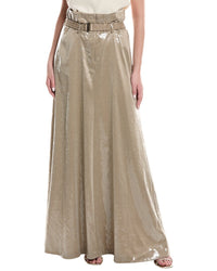 Brunello Cucinelli Silk-Blend Maxi Skirt