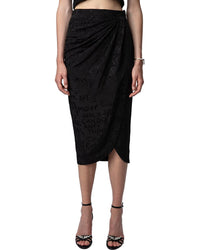 Zadig & Voltaire Jamelia Jac Manifesto Silk Skirt