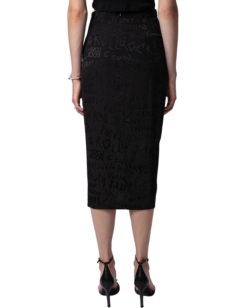 Zadig & Voltaire Jamelia Jac Manifesto Silk Skirt