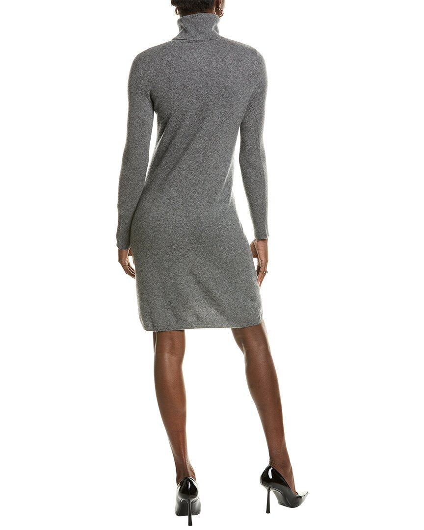 Sofiacashmere Classic Turtleneck Cashmere Sweaterdress