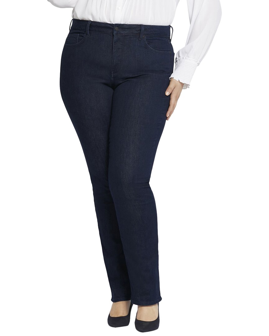 Nydj Plus Marilyn Rinse Straight Jean Blue