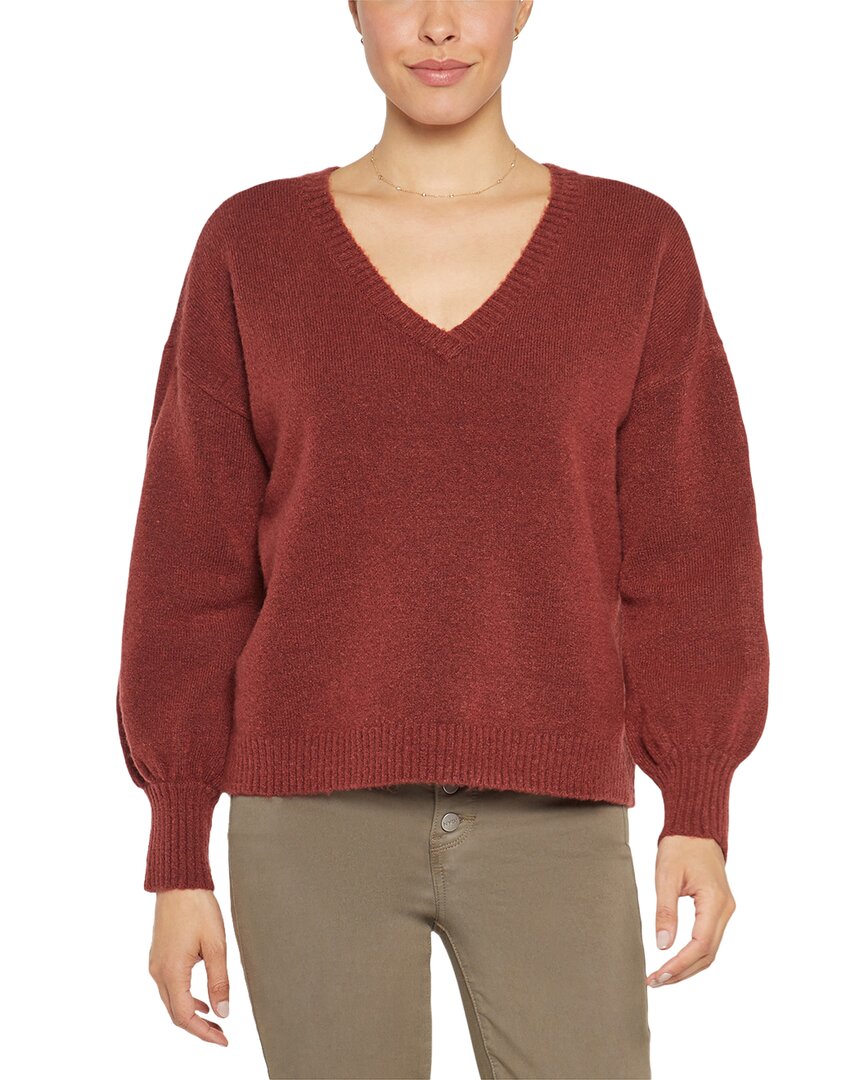 Nydj V-Neck Sweater Regular 00 (XXS) Yellow