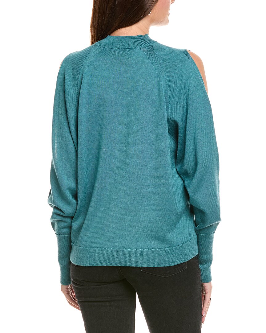 Lafayette 148 New York Black Collared Dropped-Shoulder Sweater
