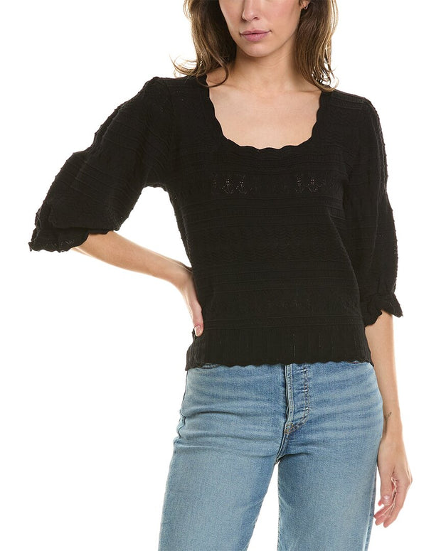 Saltwater Luxe Scalloped Top