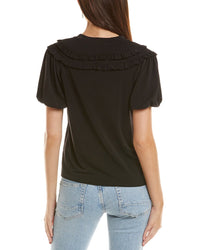 Cece Ruffle Trim Top