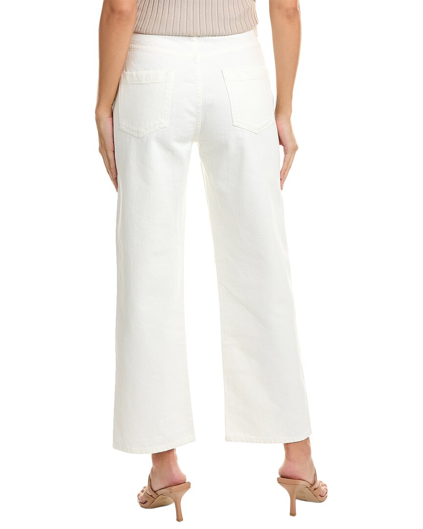 Loro Piana Cropped High-Rise White Straight Leg Jean