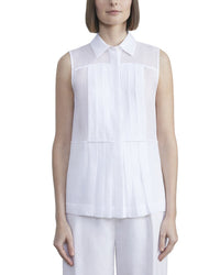 Lafayette 148 New York Sleeveless Button Down