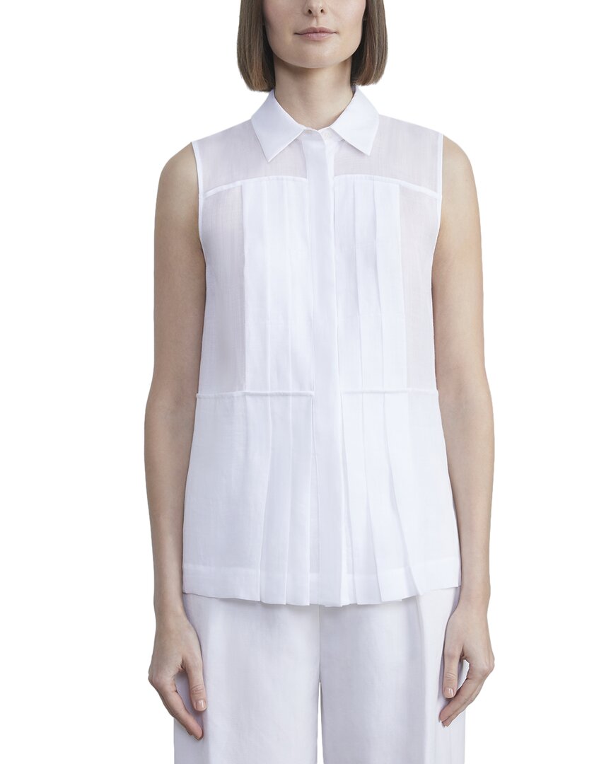 Lafayette 148 New York Sleeveless Button Down