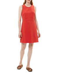 Theory Raneid Modern A-Line Dress Poppy