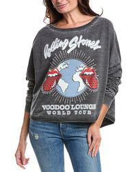 Recycled Karma Rolling Stones Sweatshirt One Size Fits All Black