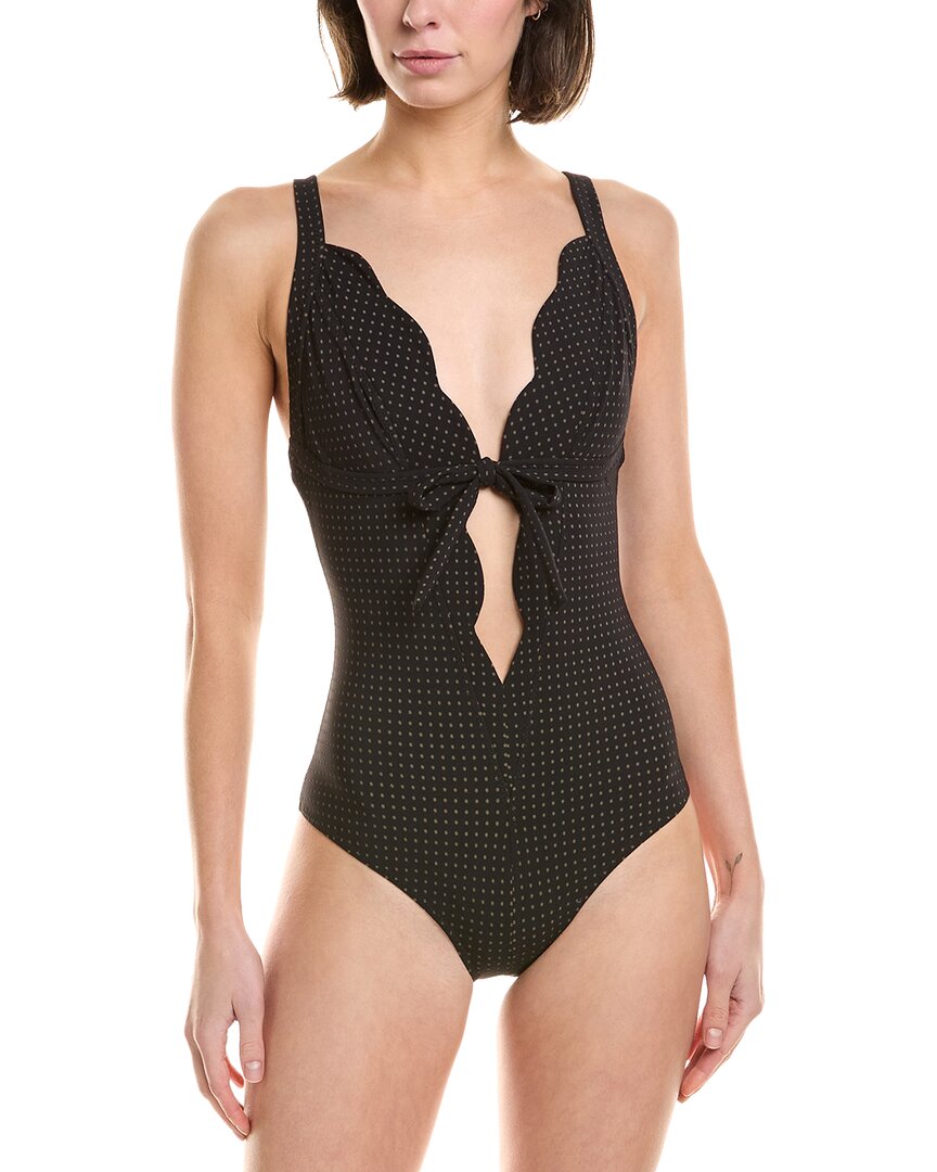 Lis Marie Fernandez Scallop Bow Maillot One-Piece Black Regular 2 (XS)