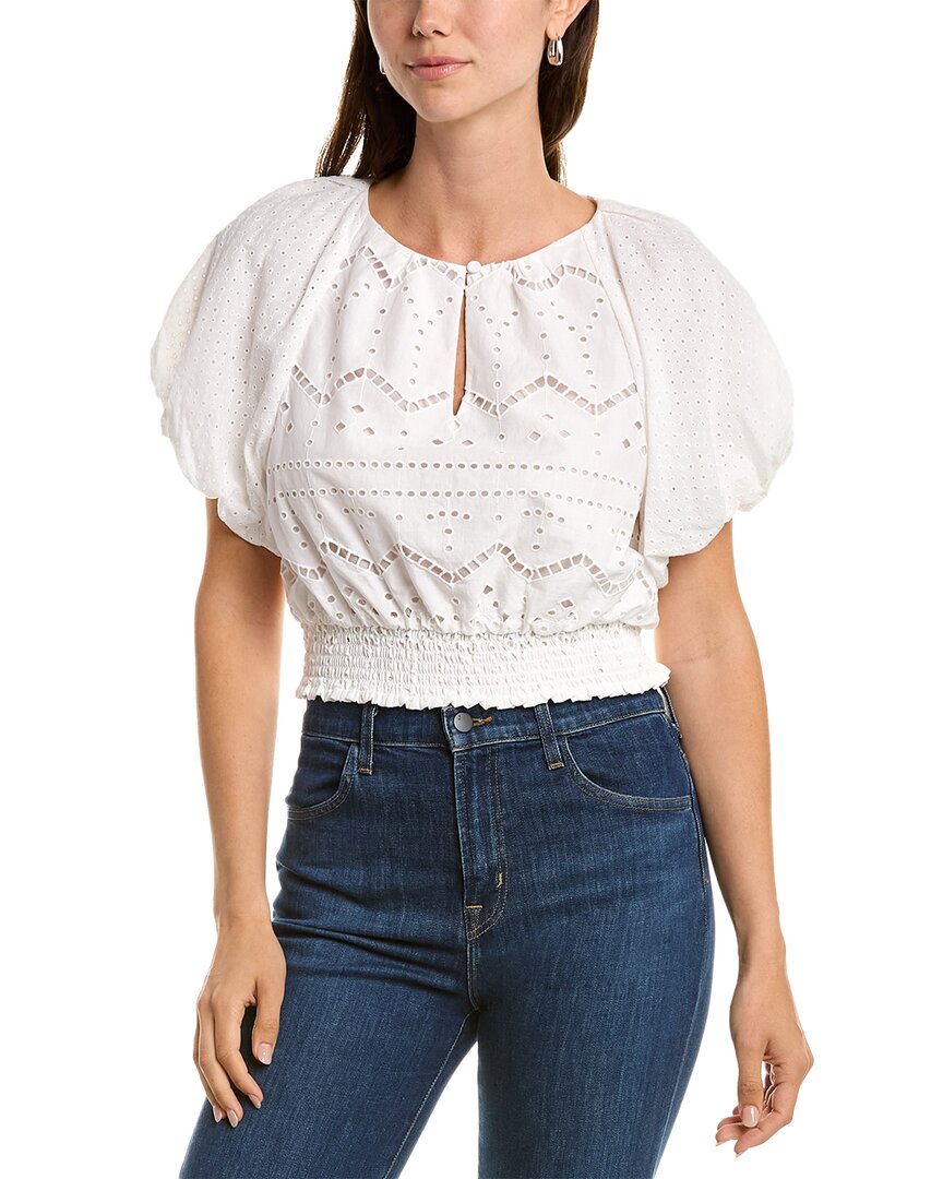 Diane Von Furstenberg Lucy Top White Regular 00 (XXS)