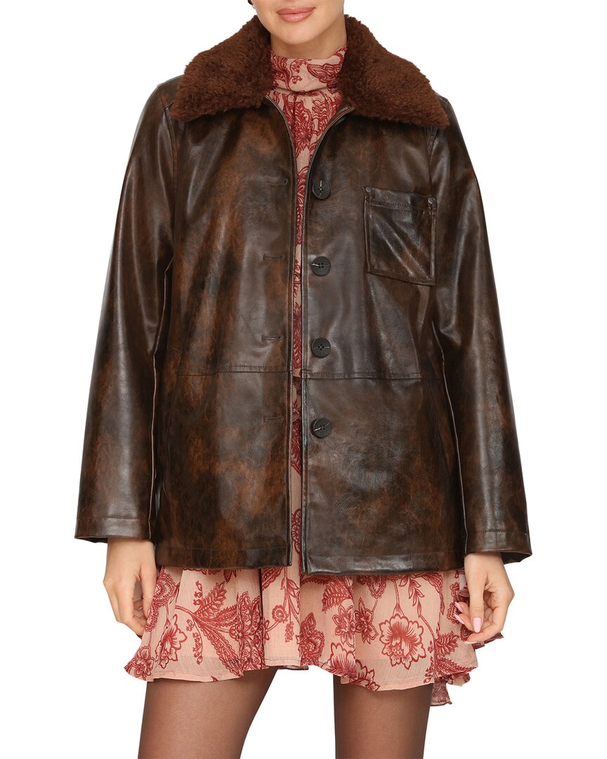Avec Les Filles Vegan Leather Jacket
