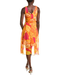 Joseph Ribkoff Chiffon Faux Wrap Dress