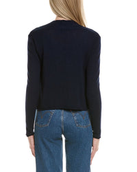 Sofiacashmere Cropped Wool & Cashmere-Blend Cardigan