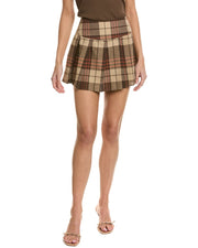 City Sleek Plaid Mini Skirt
