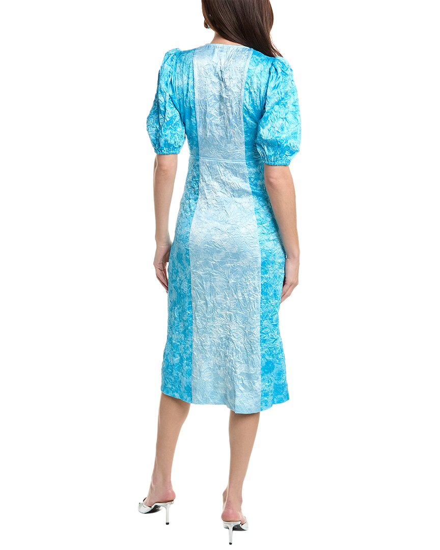 Ganni Crinkled Satin Midi Dress – Bluefly