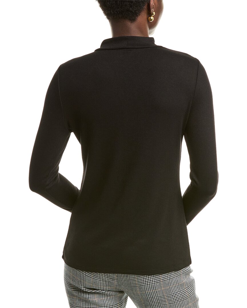 T Tahari Mock Neck Knit Jersey Top