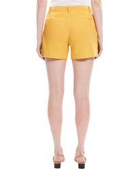 Theory Lynie Sleek Linen-Blend Short